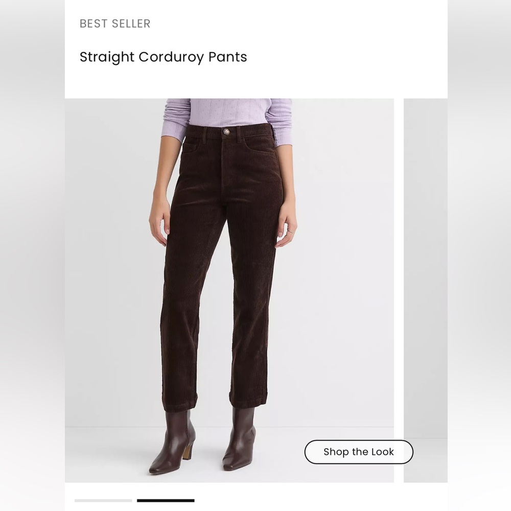 Women’s Dark Brown Corduroy Pants